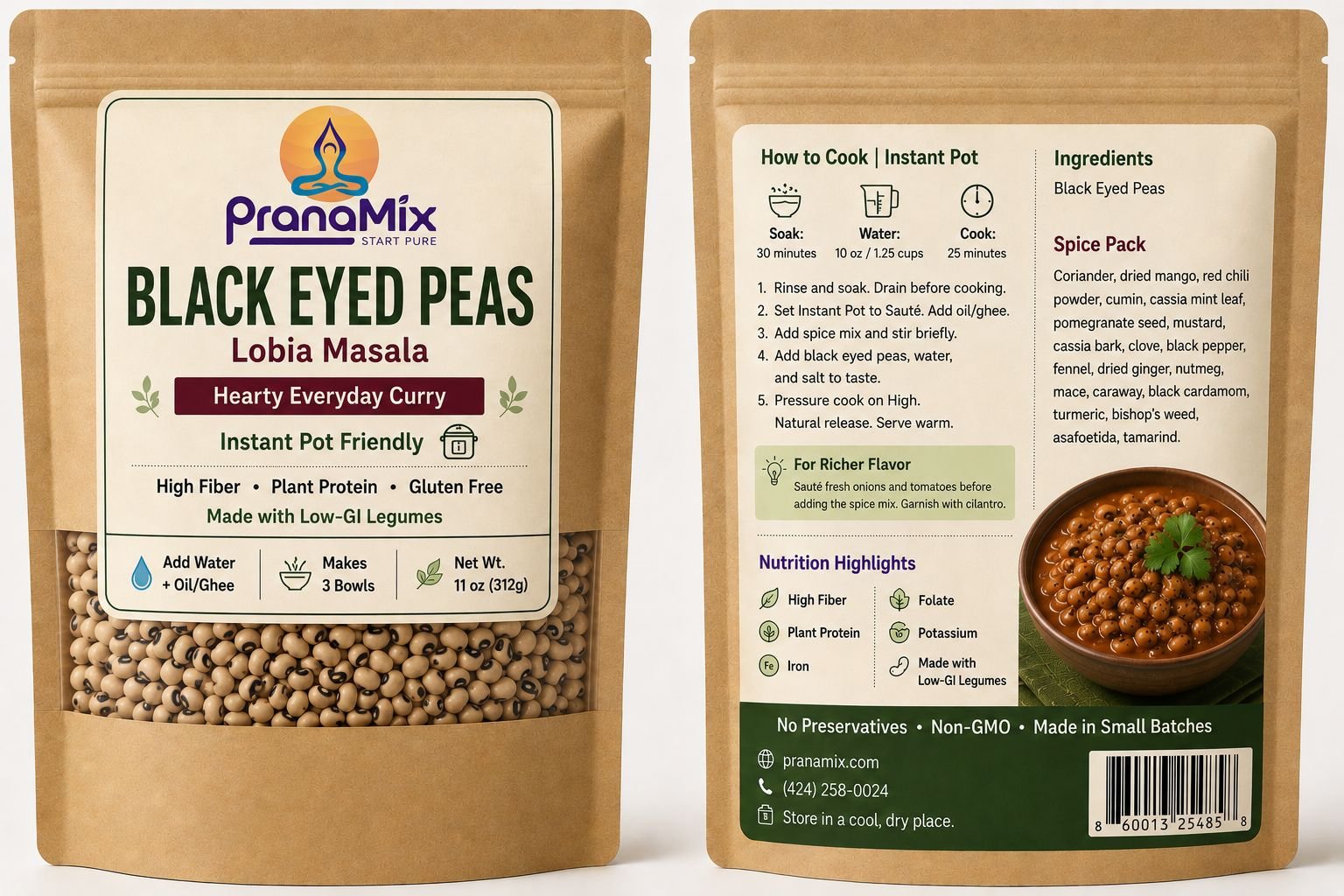 Black Eyed Peas Lobia Masala