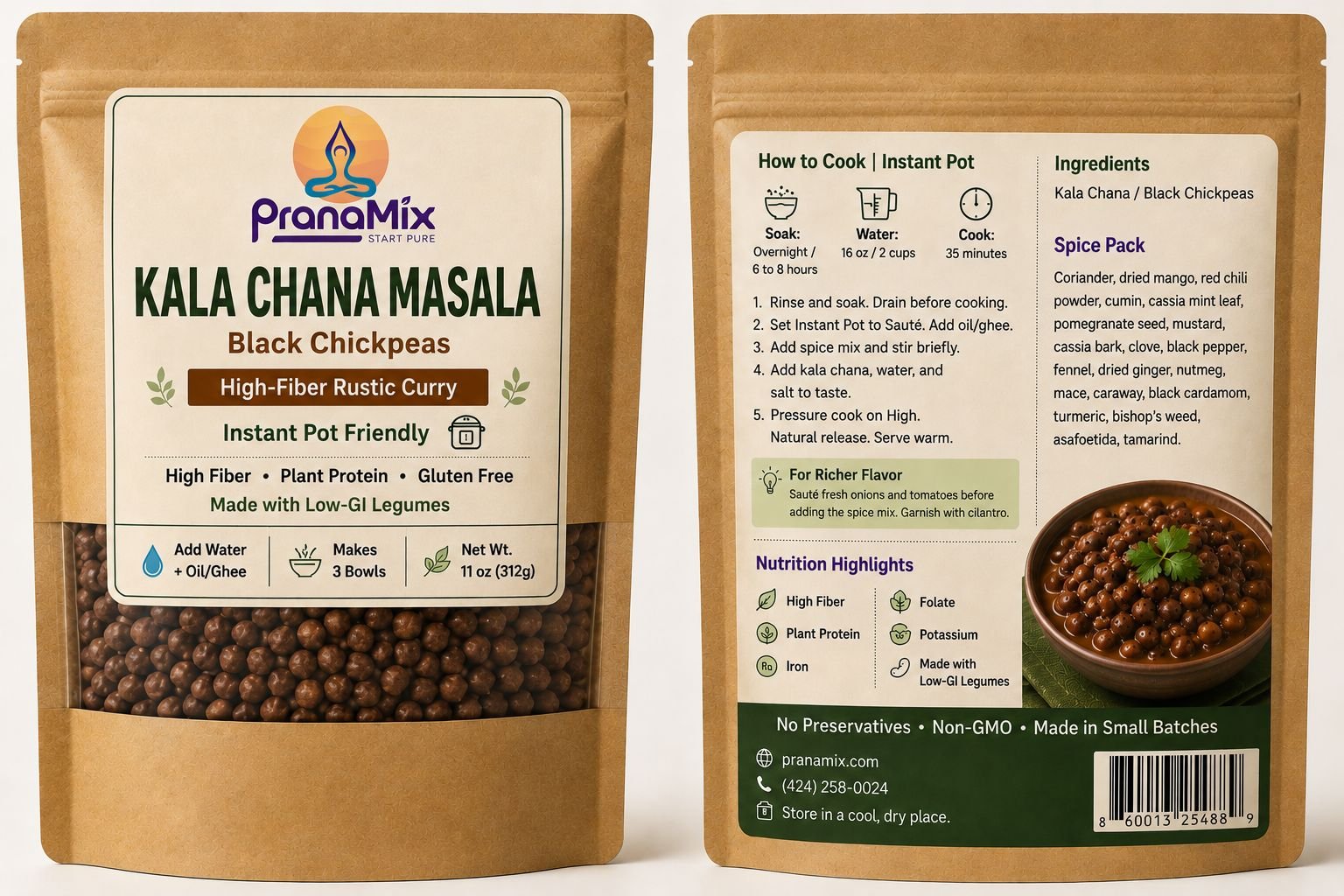 Black Chickpeas Kala Chana Masala