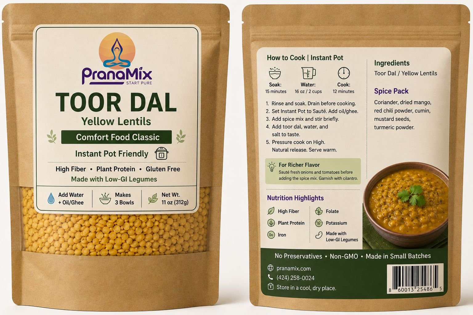 Yellow Lentils Toor Dal